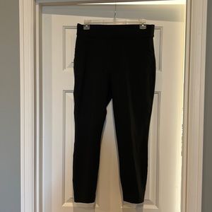 Like new spanx pull on black pants.
